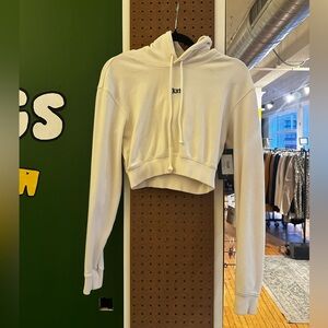 Kith Women's Off-White Cropped Hoodie